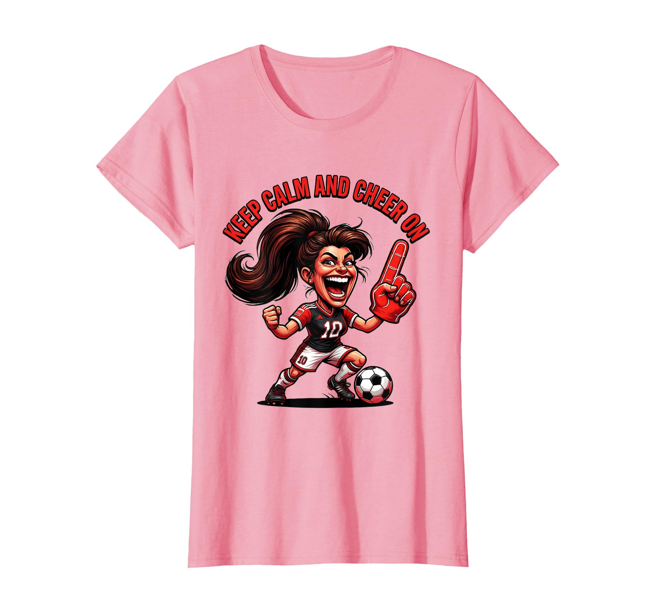 Keep Calm And Cheer Soccer Mom T-Shirt - Novelty Apparel Unisex - T-Shirt, Sweatshirt, Hoodie