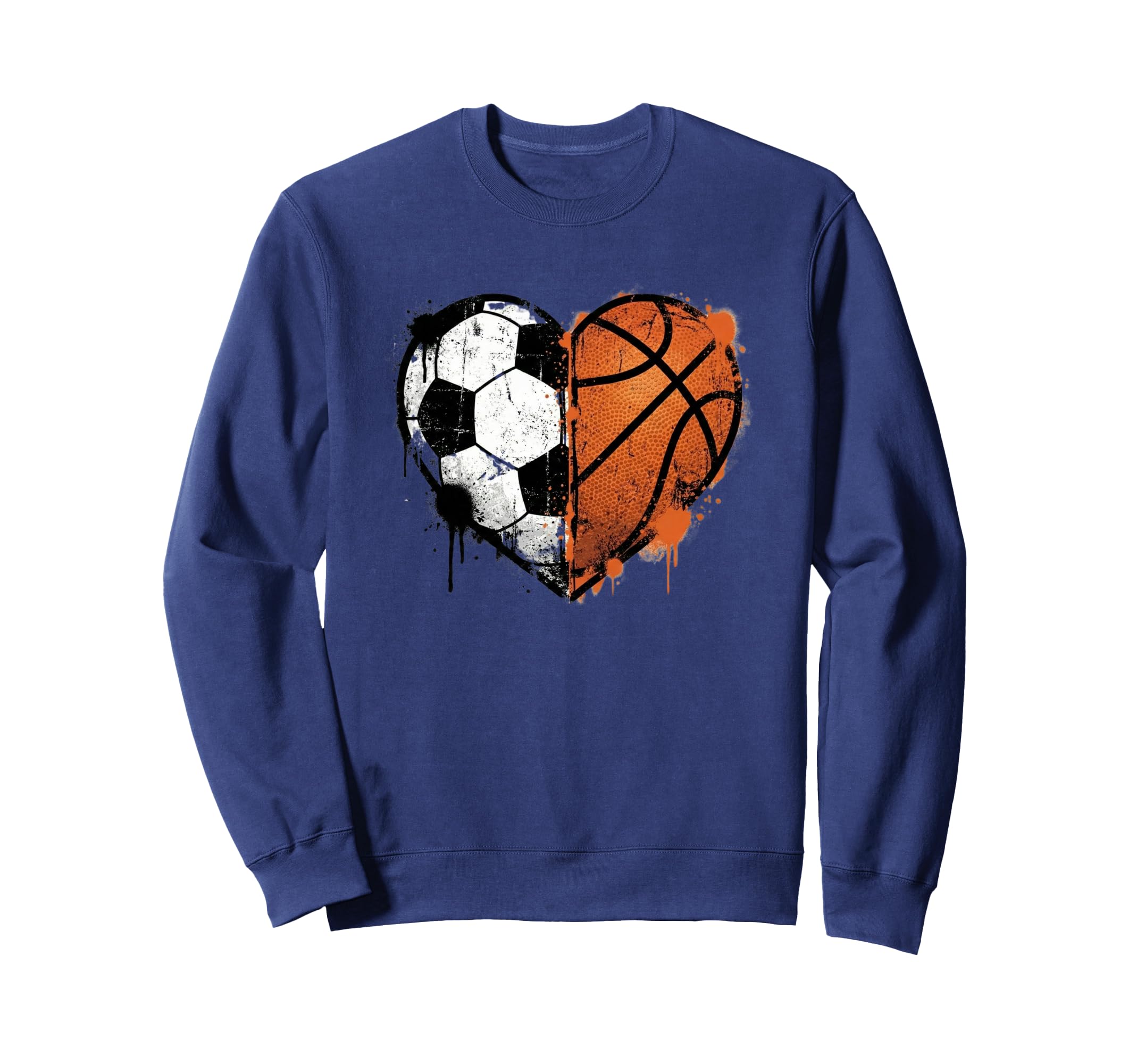Heart Sports Soccer Basketball Sweatshirt - Streetwear Style for Adults - T-Shirt, Sweatshirt, Hoodie