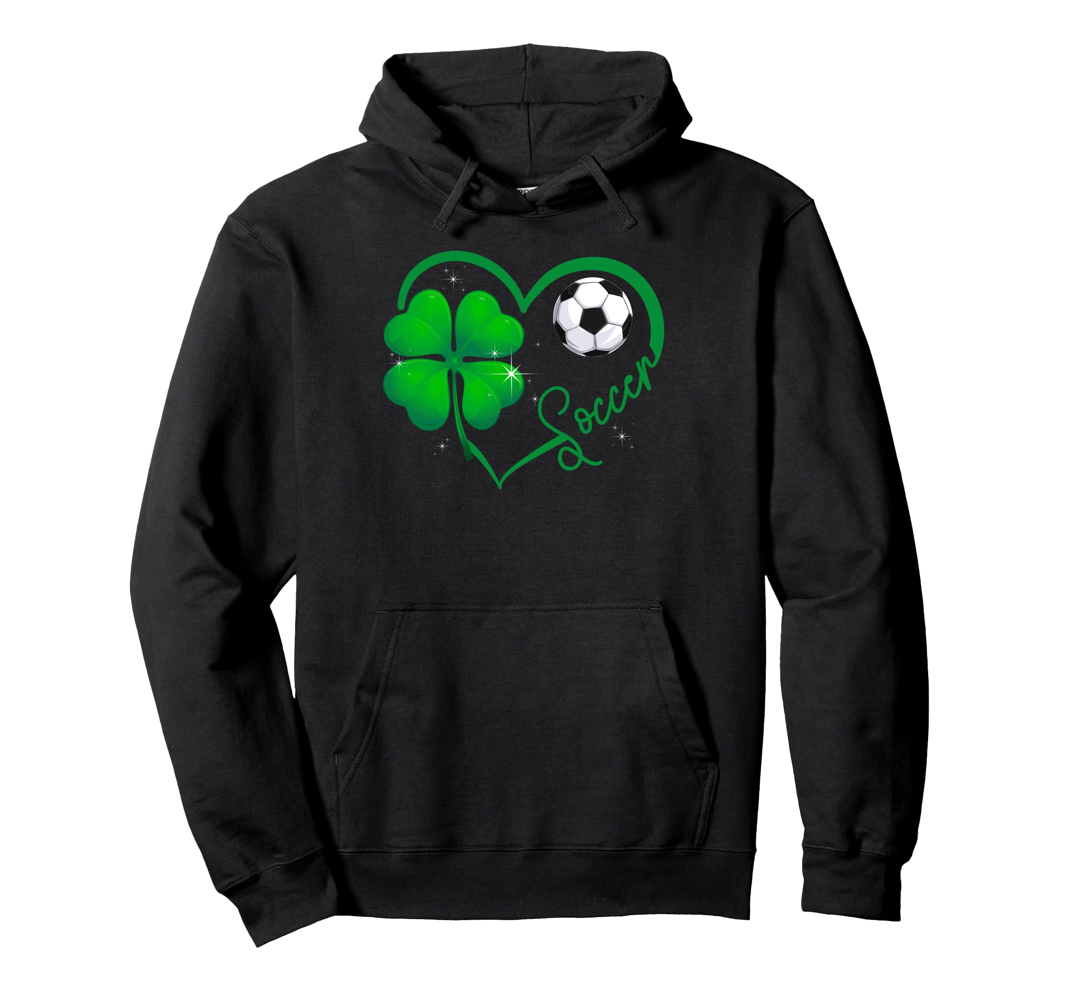 Funny Soccer Lover Shamrock Clover Hoodie - Aesthetic Graphic Men Women - T-Shirt, Sweatshirt, Hoodie