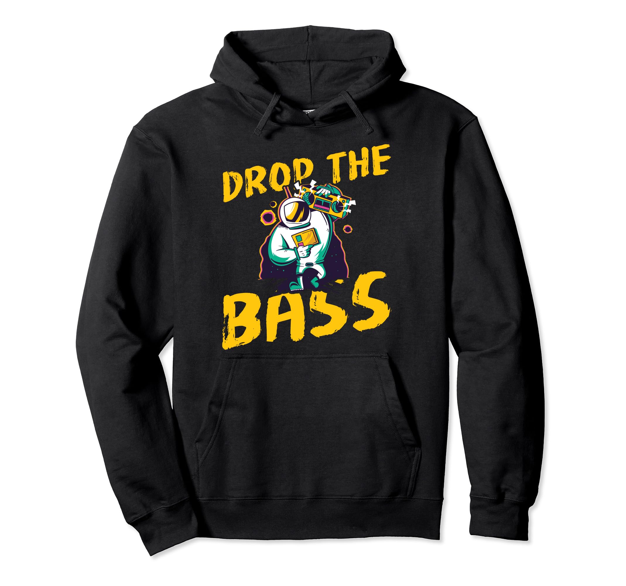 Boombox 80S Hip Hop Cassette Drop Bass Hoodie - Graphic Print for Adults - T-Shirt, Sweatshirt, Hoodie
