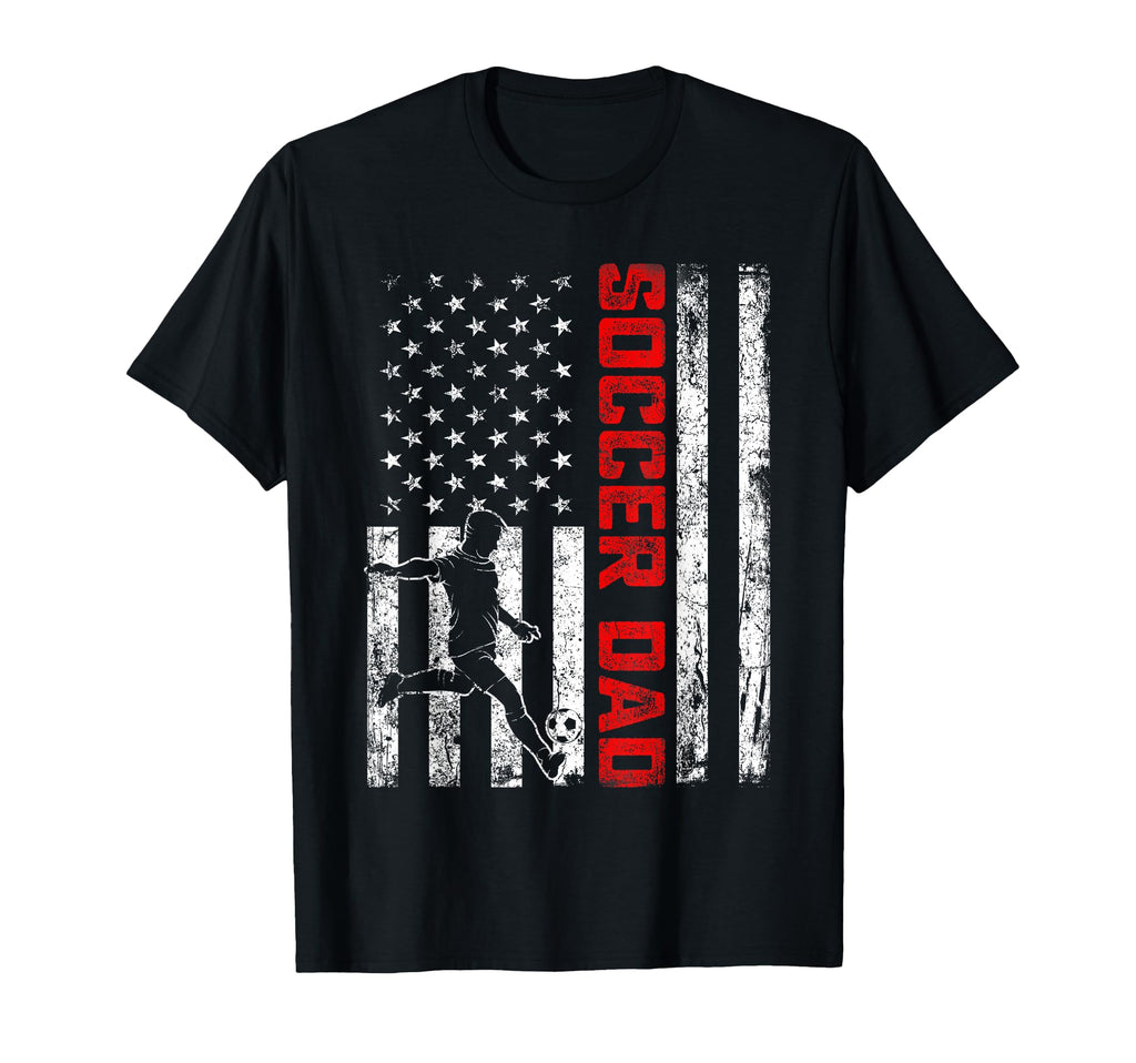 New Dad First Time Soccer Daddy American T-Shirt - Graphic Print Unisex - T-Shirt, Sweatshirt, Hoodie