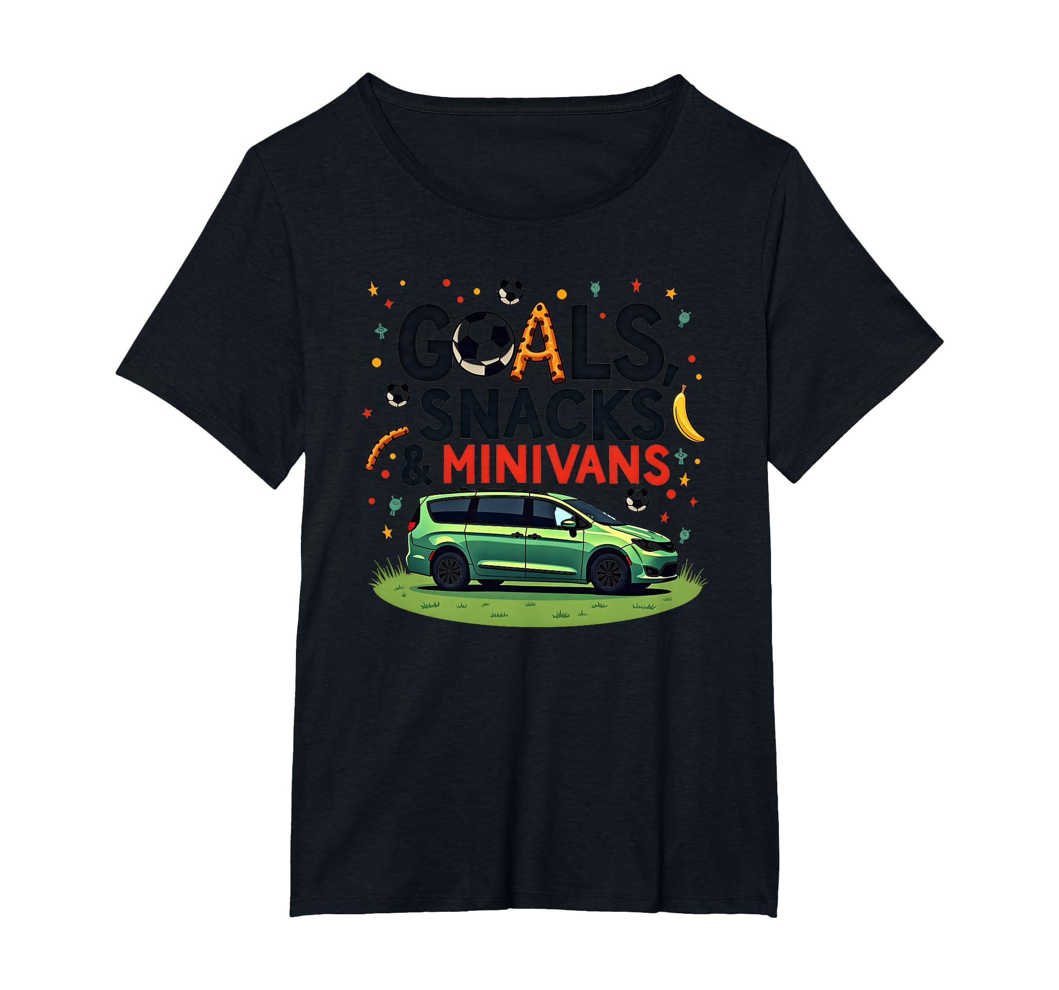Goals Snacks Minivans Soccer Mom Life T-Shirt - Aesthetic Graphic Unisex - T-Shirt, Sweatshirt, Hoodie
