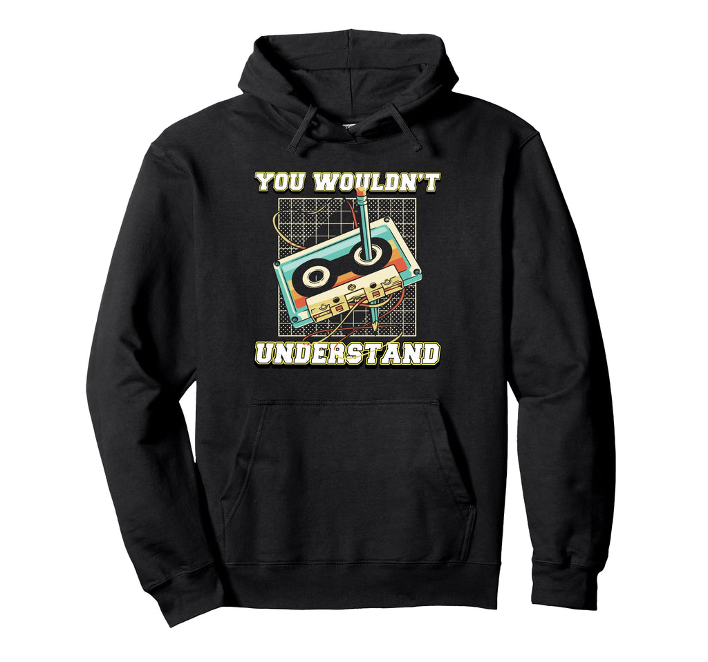 Funny Cassette Tape Hoodie - Unique Graphic Men Women - T-Shirt, Sweatshirt, Hoodie