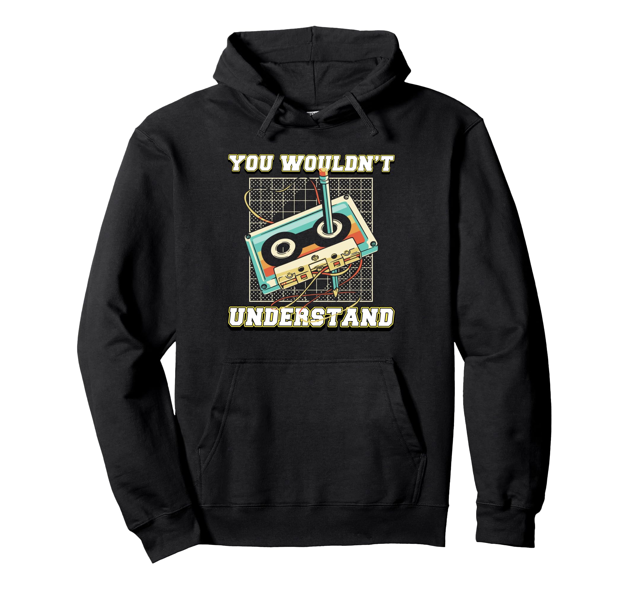Funny Cassette Tape Hoodie - Unique Graphic Men Women - T-Shirt, Sweatshirt, Hoodie