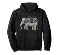 Ghetto Blaster Elephant Boombox Hoodie - Streetwear Style for Adults - T-Shirt, Sweatshirt, Hoodie