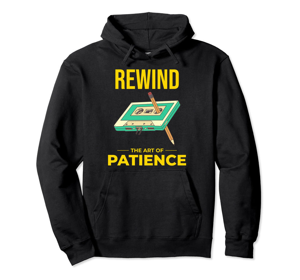 Cassette Tape Rewinding 80S Nostalgia Hoodie - Aesthetic Graphic Unisex - T-Shirt, Sweatshirt, Hoodie