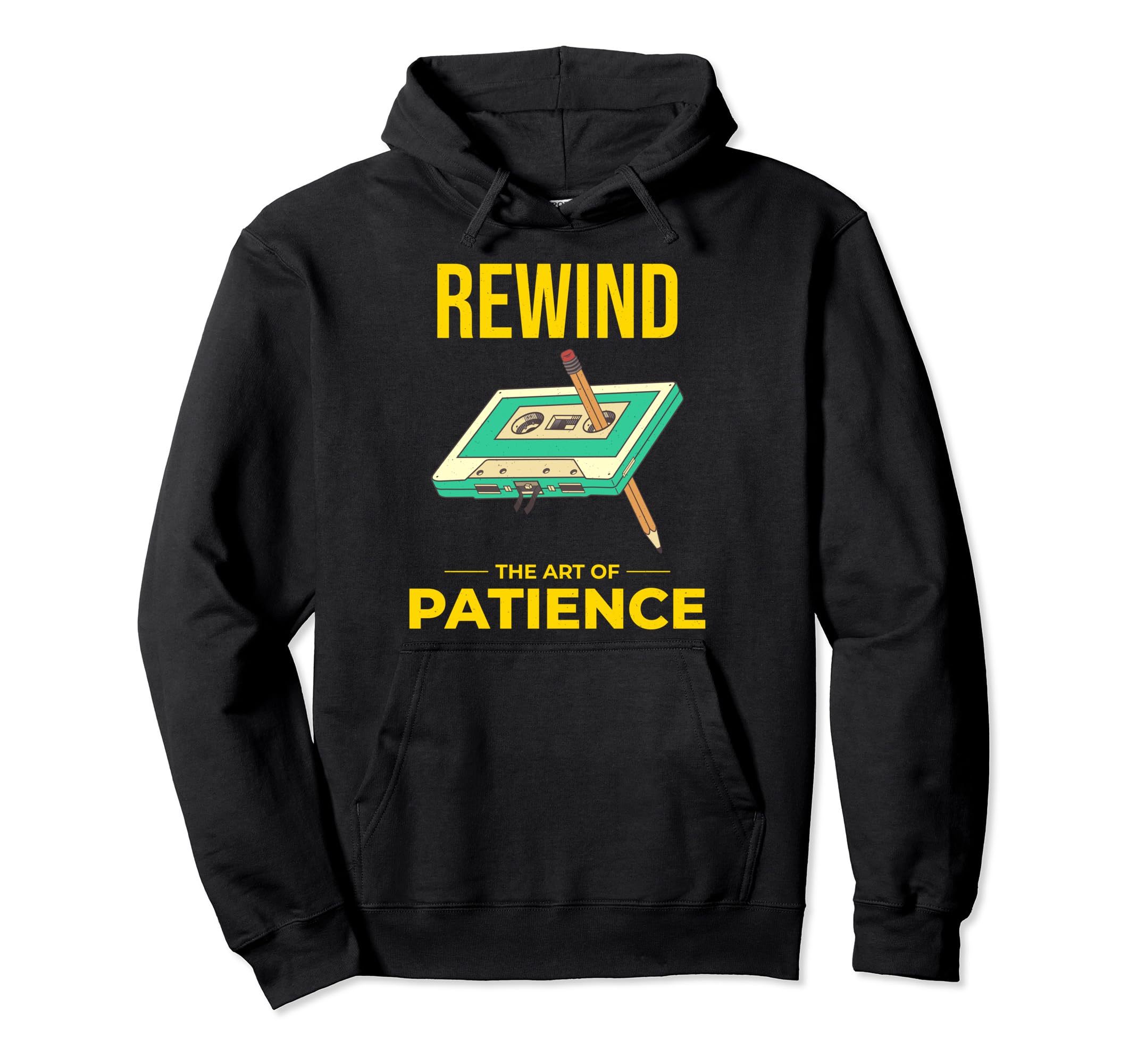 Cassette Tape Rewinding 80S Nostalgia Hoodie - Aesthetic Graphic Unisex - T-Shirt, Sweatshirt, Hoodie