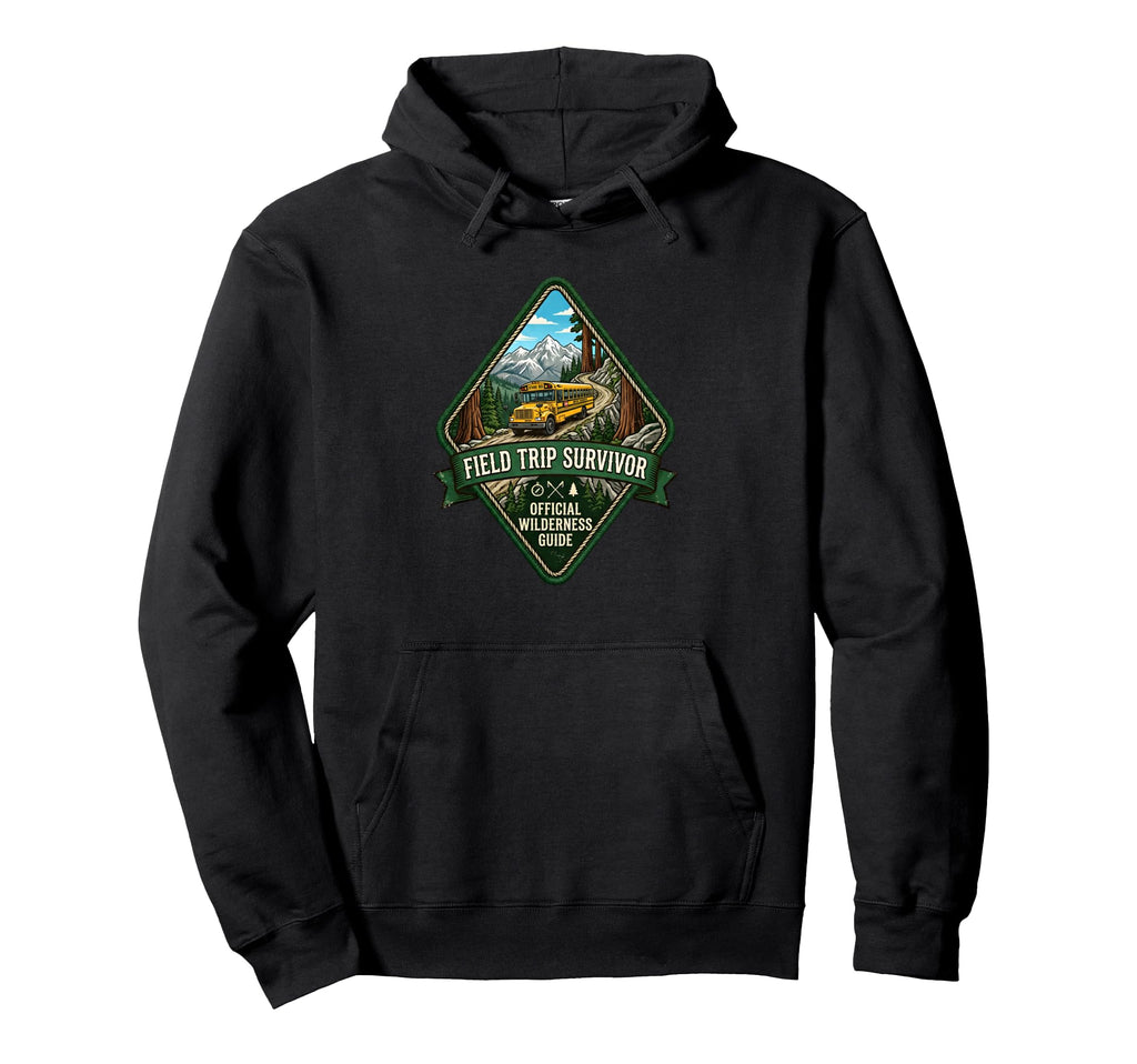 Field Trip Survivor Wilderness Guide Hoodie - Novelty Apparel for Adults - T-Shirt, Sweatshirt, Hoodie
