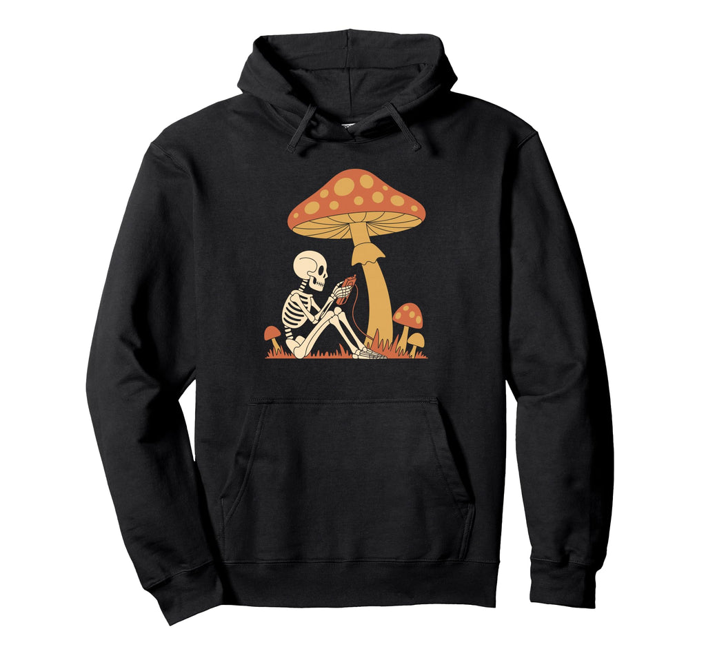 Goblincore Skeleton Gaming Under Forest Hoodie - Fun Novelty Design Unisex - T-Shirt, Sweatshirt, Hoodie