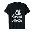Soccer Auntie Funny Player Fan Gift T-Shirt - Aesthetic Graphic Unisex - T-Shirt, Sweatshirt, Hoodie