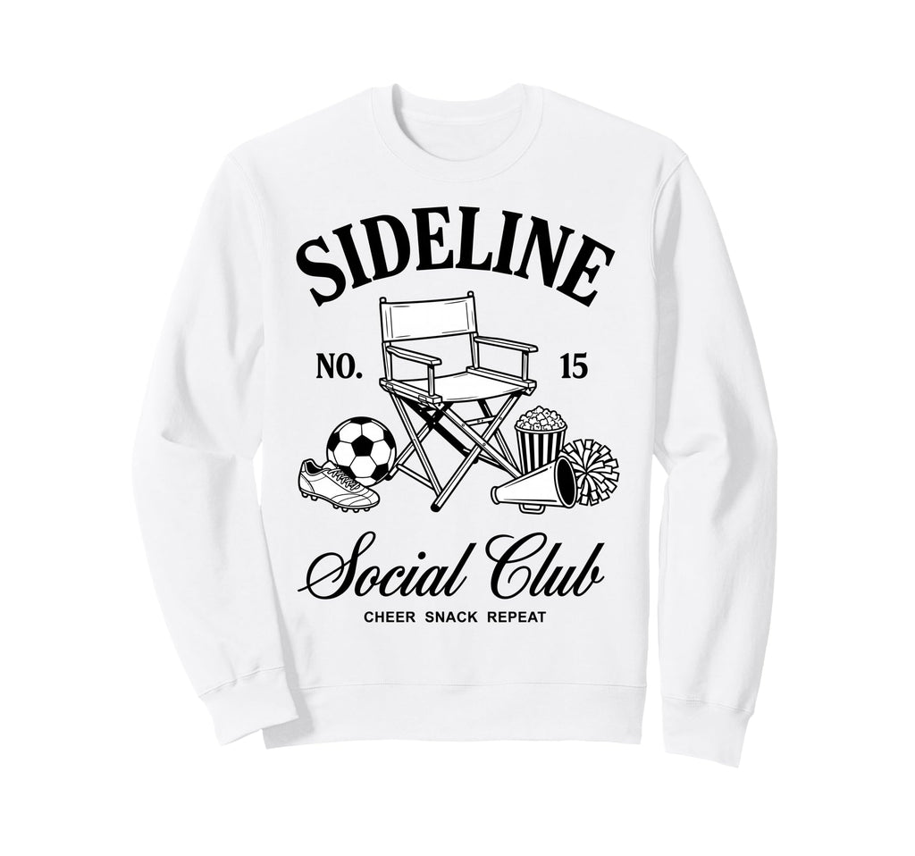 Sideline Social Club Cheer Sweatshirt - Casual Everyday Wear for Adults - T-Shirt, Sweatshirt, Hoodie