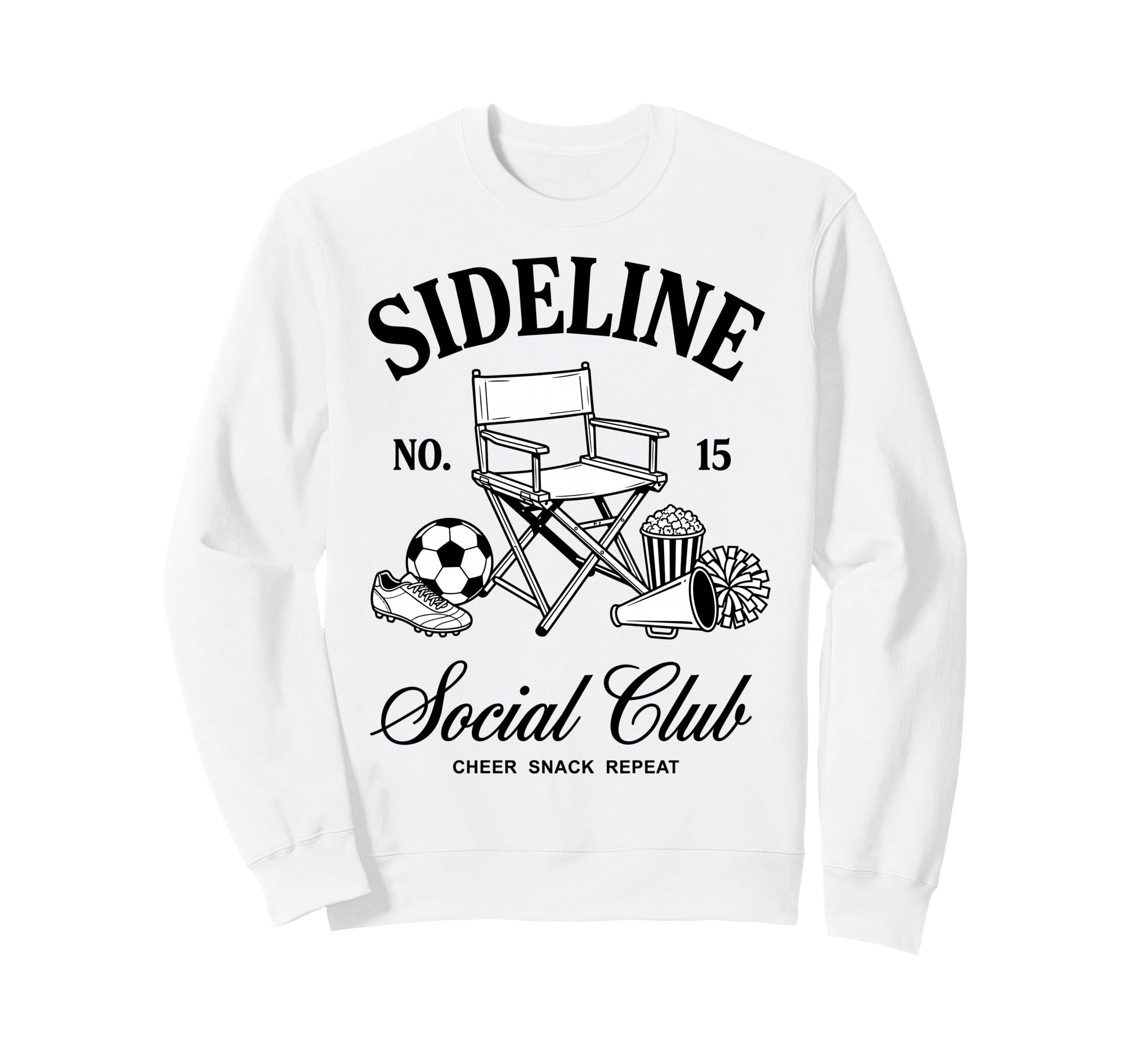 Sideline Social Club Cheer Sweatshirt - Casual Everyday Wear for Adults - T-Shirt, Sweatshirt, Hoodie
