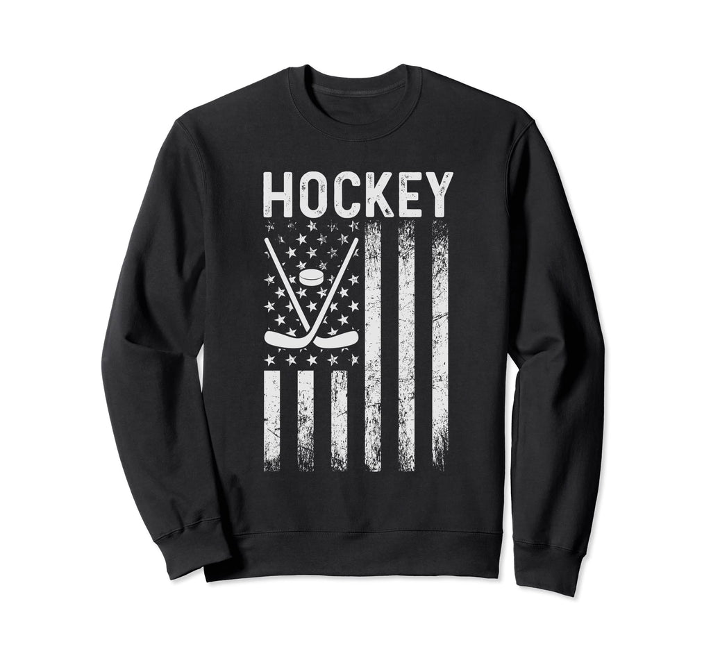 Us Ice Hockey Usa Practice Flag Sweatshirt - Casual Everyday Wear Unisex - T-Shirt, Sweatshirt, Hoodie