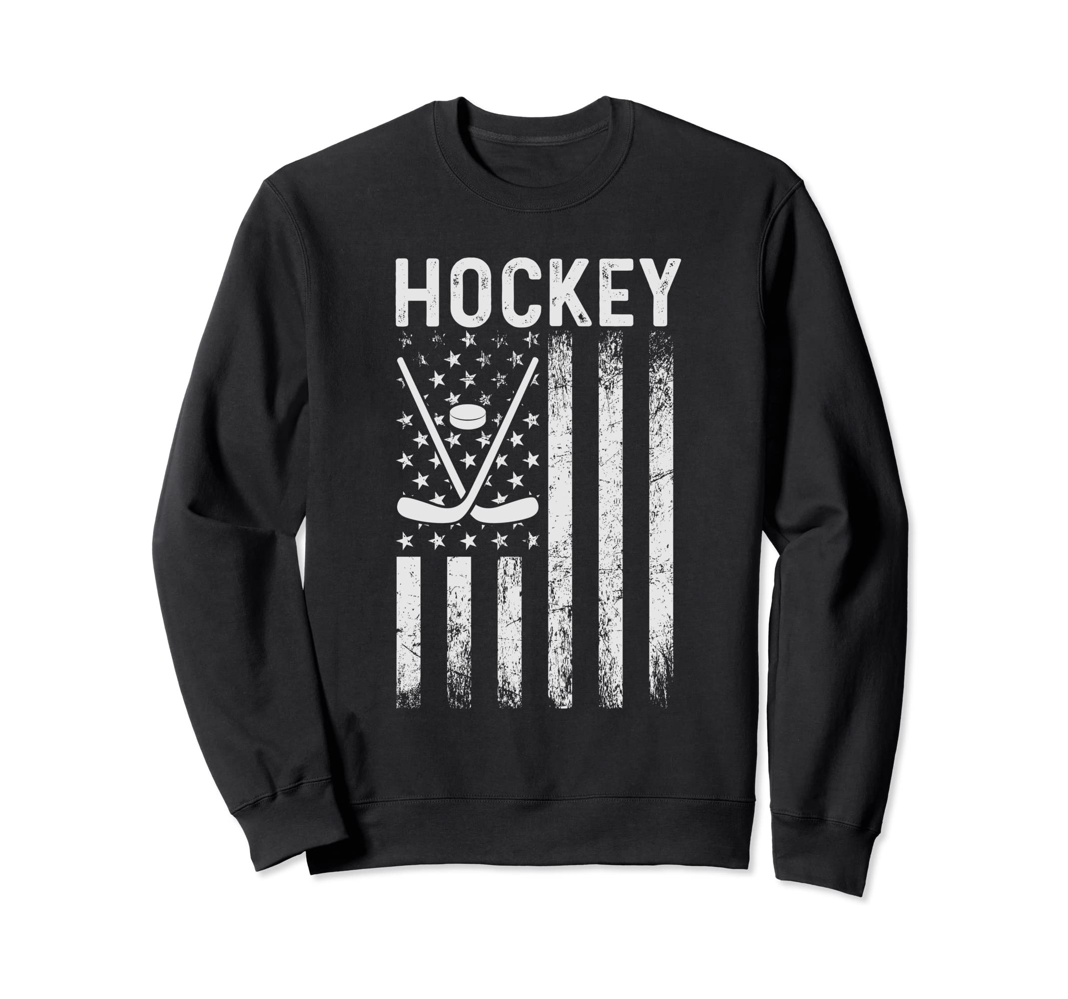 Us Ice Hockey Usa Practice Flag Sweatshirt - Casual Everyday Wear Unisex - T-Shirt, Sweatshirt, Hoodie