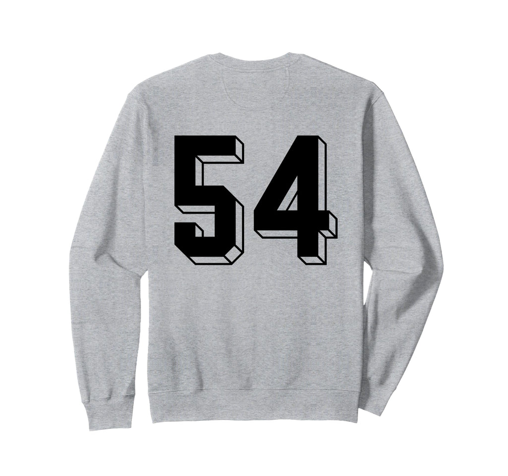 Number 54 Backside 80S 90S Team Sweatshirt - Aesthetic Graphic for Adults - T-Shirt, Sweatshirt, Hoodie