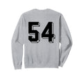 Number 54 Backside 80S 90S Team Sweatshirt - Aesthetic Graphic for Adults - T-Shirt, Sweatshirt, Hoodie