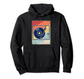Record Player Vinyl Music Distressed Hoodie - Custom Art Print Men Women - T-Shirt, Sweatshirt, Hoodie