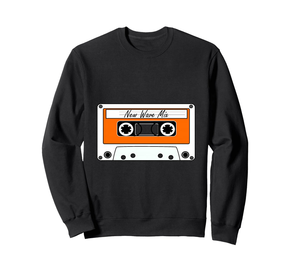 New Wave Mix Cassette Tape Sweatshirt - Aesthetic Graphic for Adults - T-Shirt, Sweatshirt, Hoodie