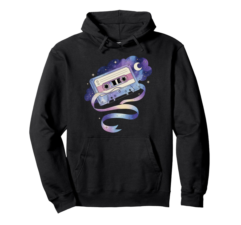 Cassette 80S 90S Party Mixtape Tape Hoodie - Custom Art Print Unisex - T-Shirt, Sweatshirt, Hoodie