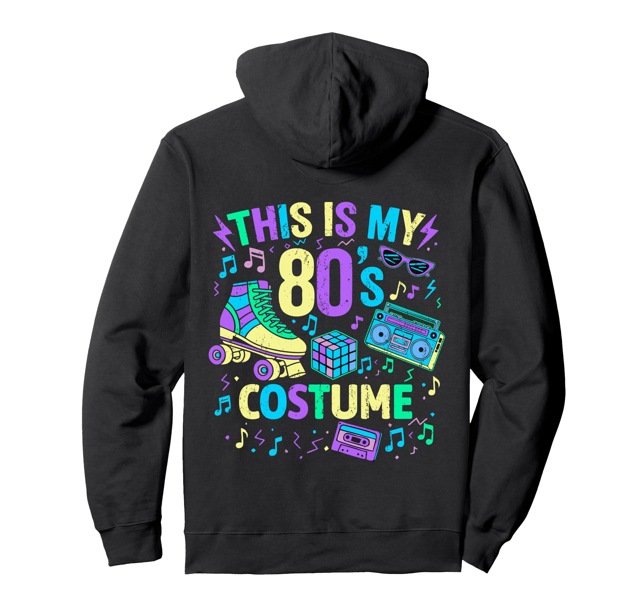 Roller Skates This Is My 80S Costume Hoodie - Trendy Graphic for Adults - T-Shirt, Sweatshirt, Hoodie