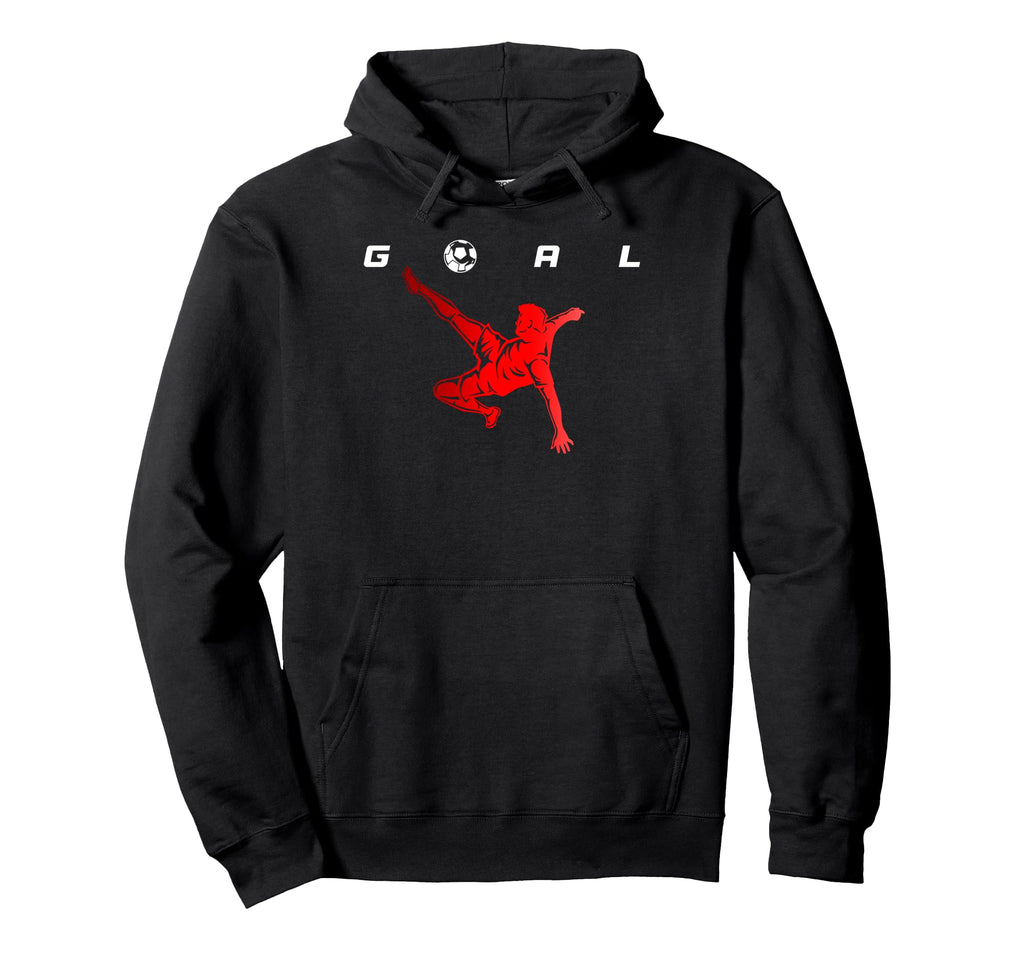 Goal Soccer Bicycle Kick Splash Art Hoodie - Fun Novelty Design Men Women - T-Shirt, Sweatshirt, Hoodie