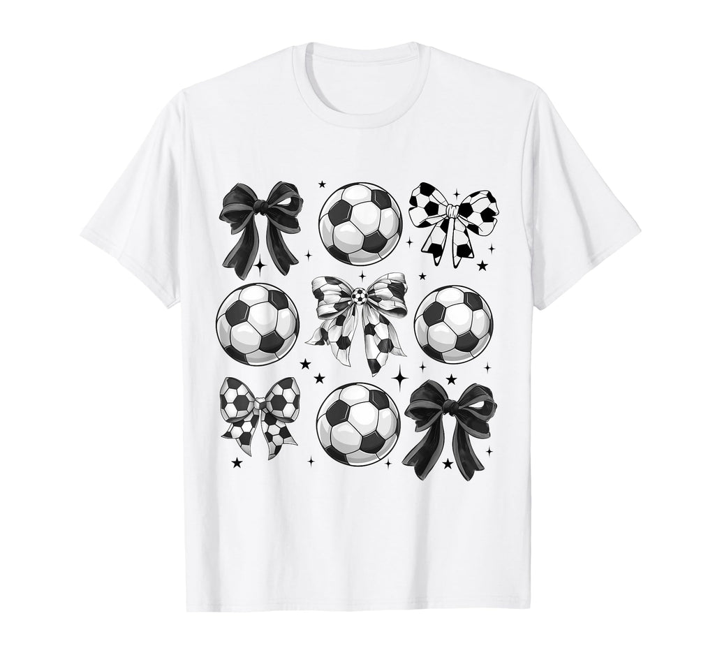 Coquette Bow Soccer Season Game Day T-Shirt - Graphic Print for Adults - T-Shirt, Sweatshirt, Hoodie