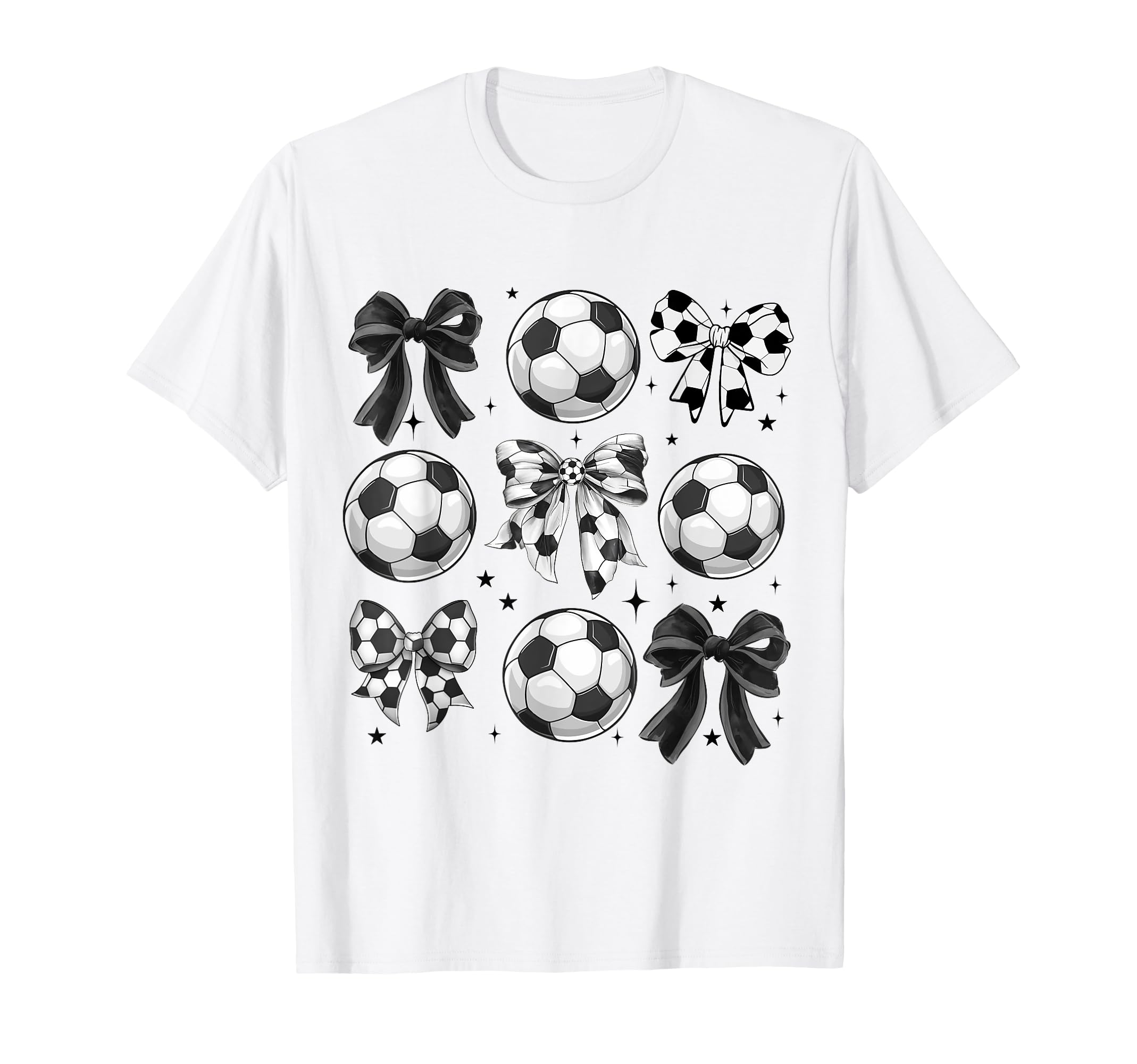 Coquette Bow Soccer Season Game Day T-Shirt - Graphic Print for Adults - T-Shirt, Sweatshirt, Hoodie