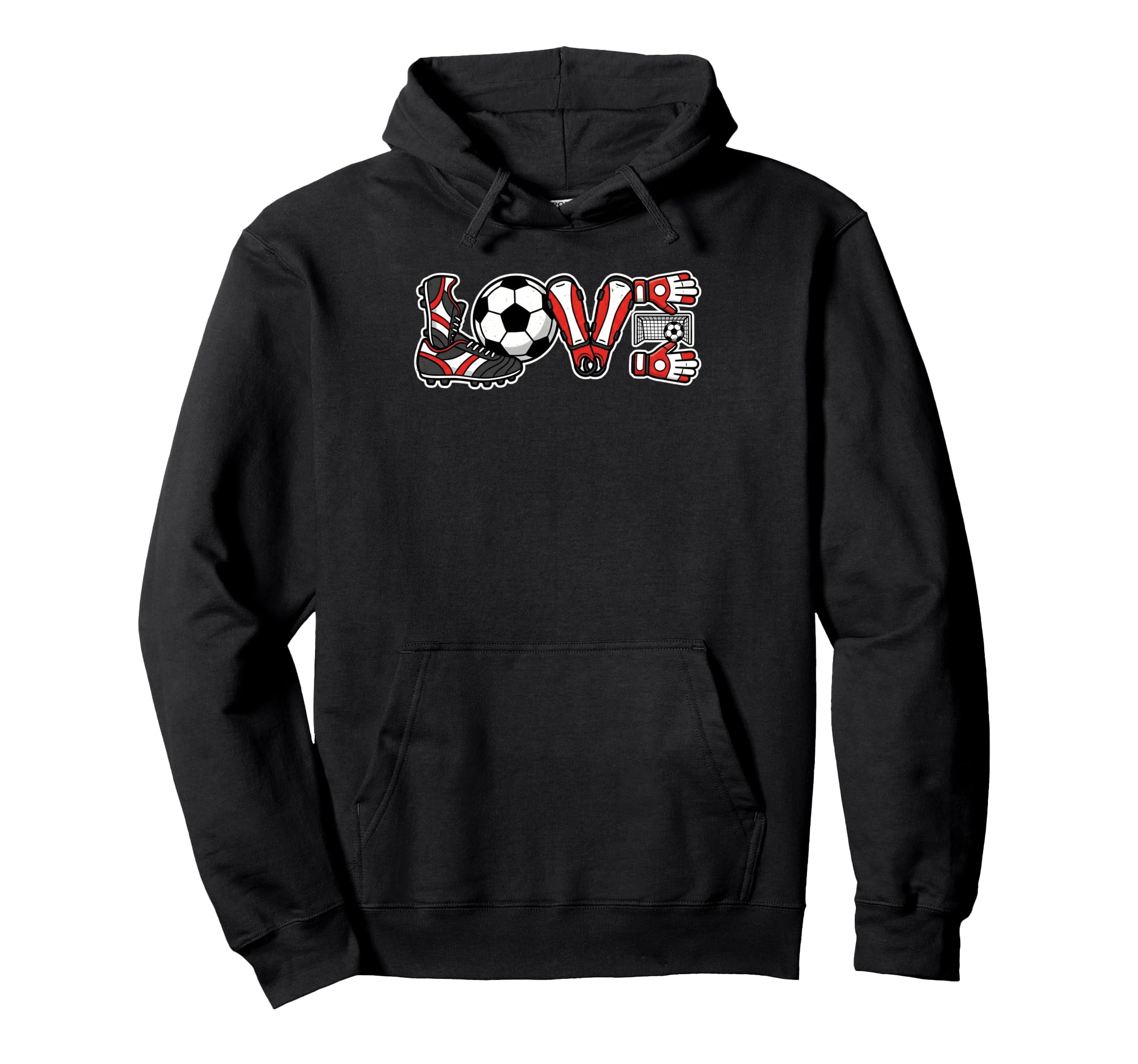 Love Soccer Ball Sports Soccer Player Hoodie - Graphic Print Unisex - T-Shirt, Sweatshirt, Hoodie