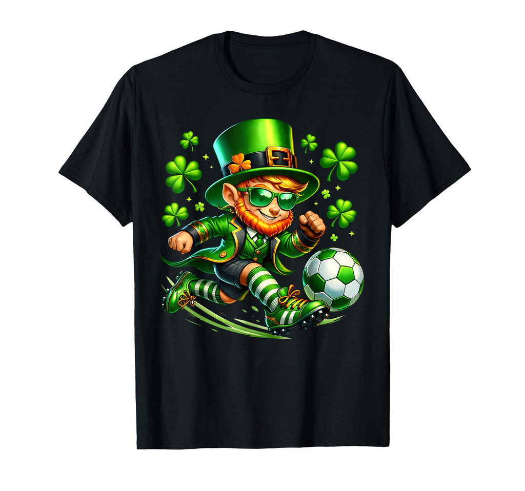 St Patricks Day Leprechaun Playing T-Shirt - Minimalist Print for Adults - T-Shirt, Sweatshirt, Hoodie