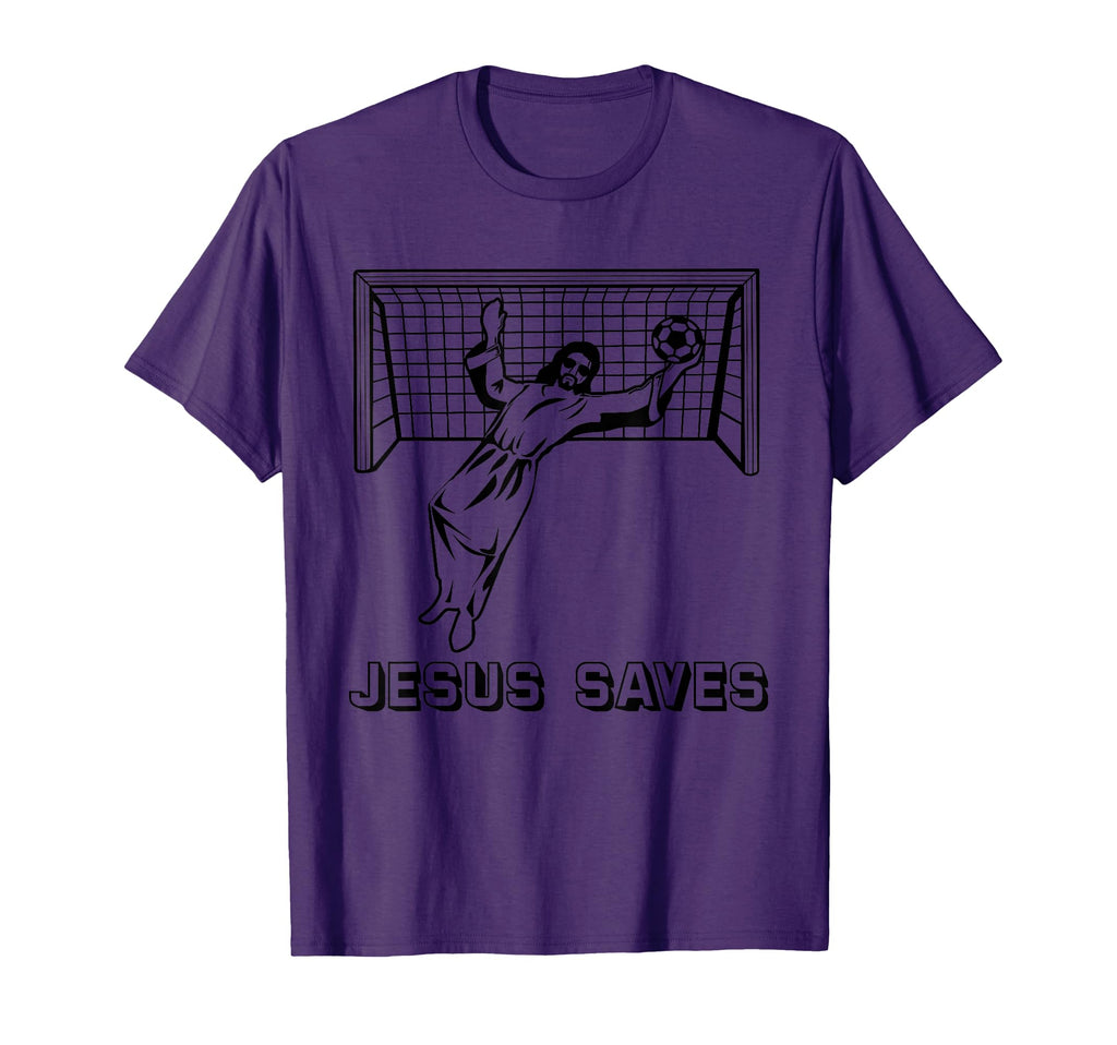 Jesus Saves Christian Soccer Goal T-Shirt - Trendy Graphic for Adults - T-Shirt, Sweatshirt, Hoodie