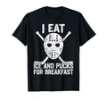Ice Hockey Goalie Goalkeeper I Eat T-Shirt - Minimalist Print Men Women - T-Shirt, Sweatshirt, Hoodie