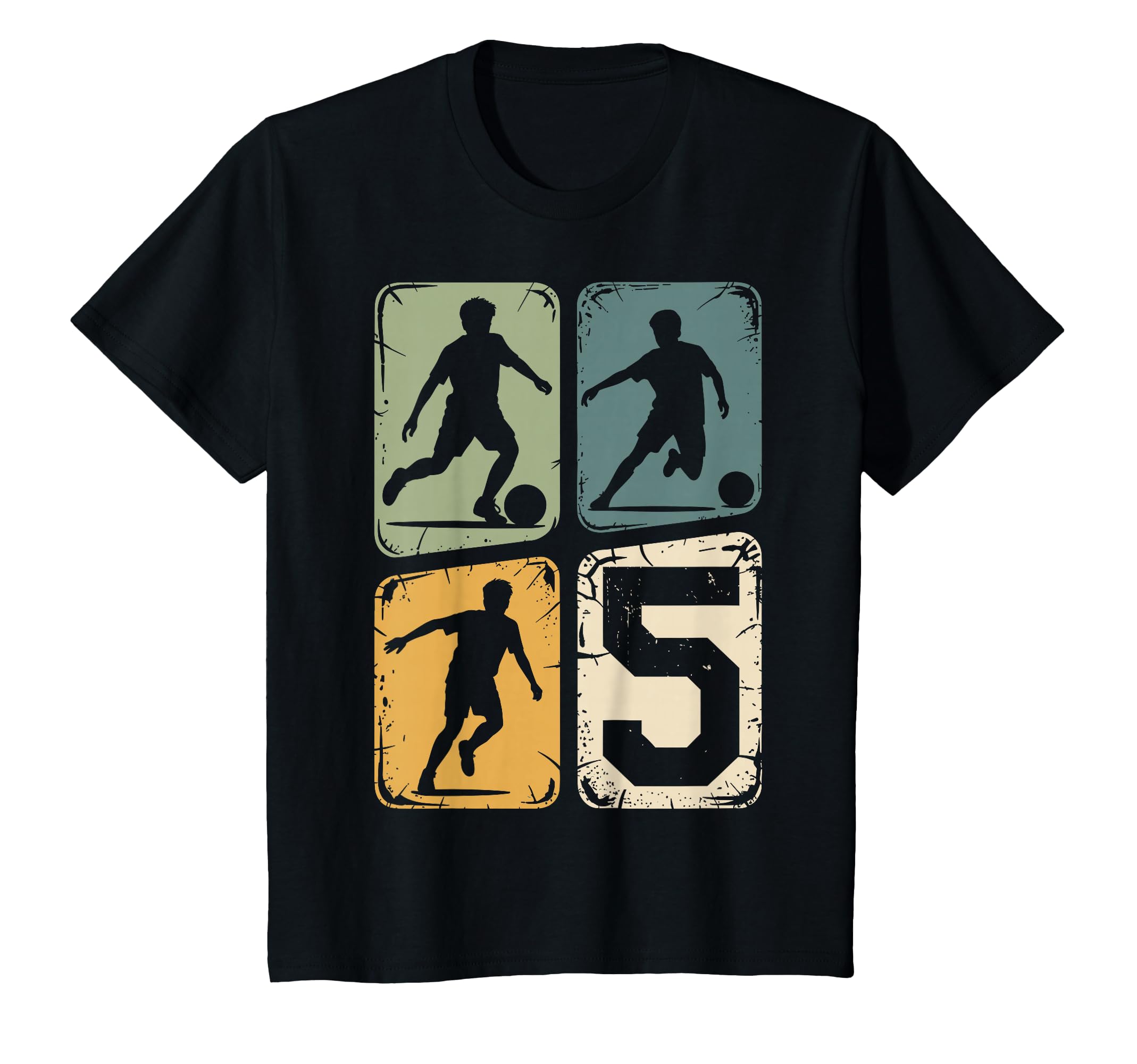 5Th Birthday 5 Soccer Player Soccer Ball T-Shirt - Trendy Graphic Unisex - T-Shirt, Sweatshirt, Hoodie