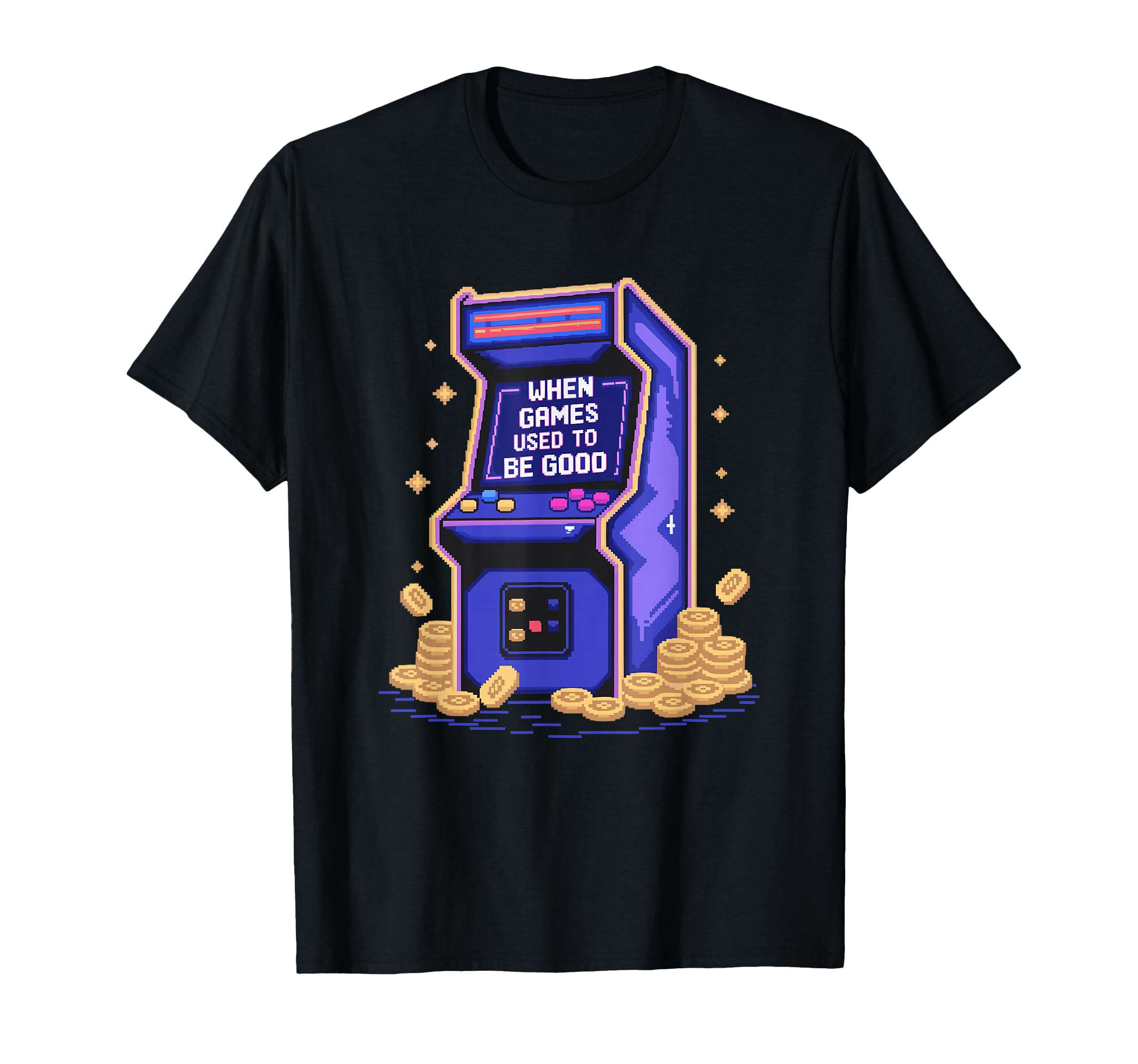 Arcade Machine Joystick Nostalgic Pixel T-Shirt - Novelty Apparel Unisex - T-Shirt, Sweatshirt, Hoodie