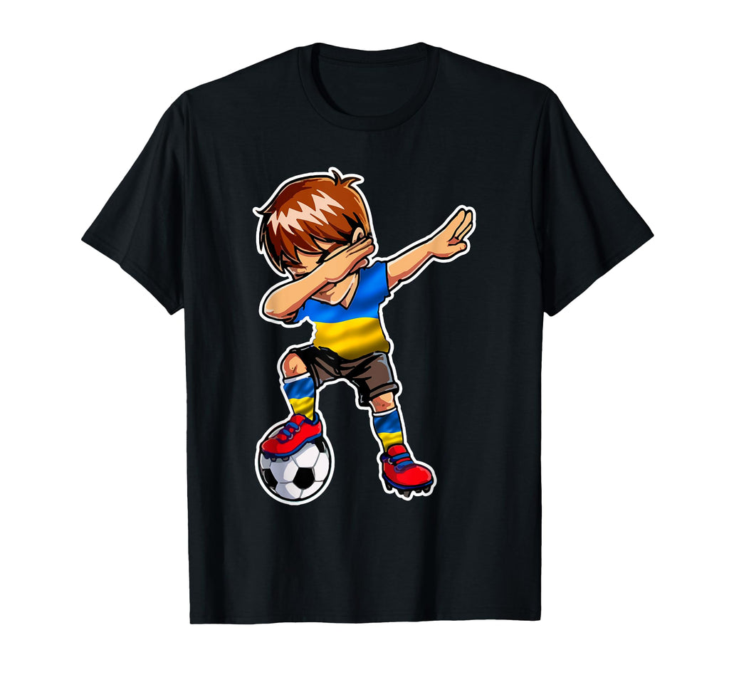 Dabbing Soccer Ukraine Funny Ukrainian T-Shirt - Unique Graphic Men Women - T-Shirt, Sweatshirt, Hoodie