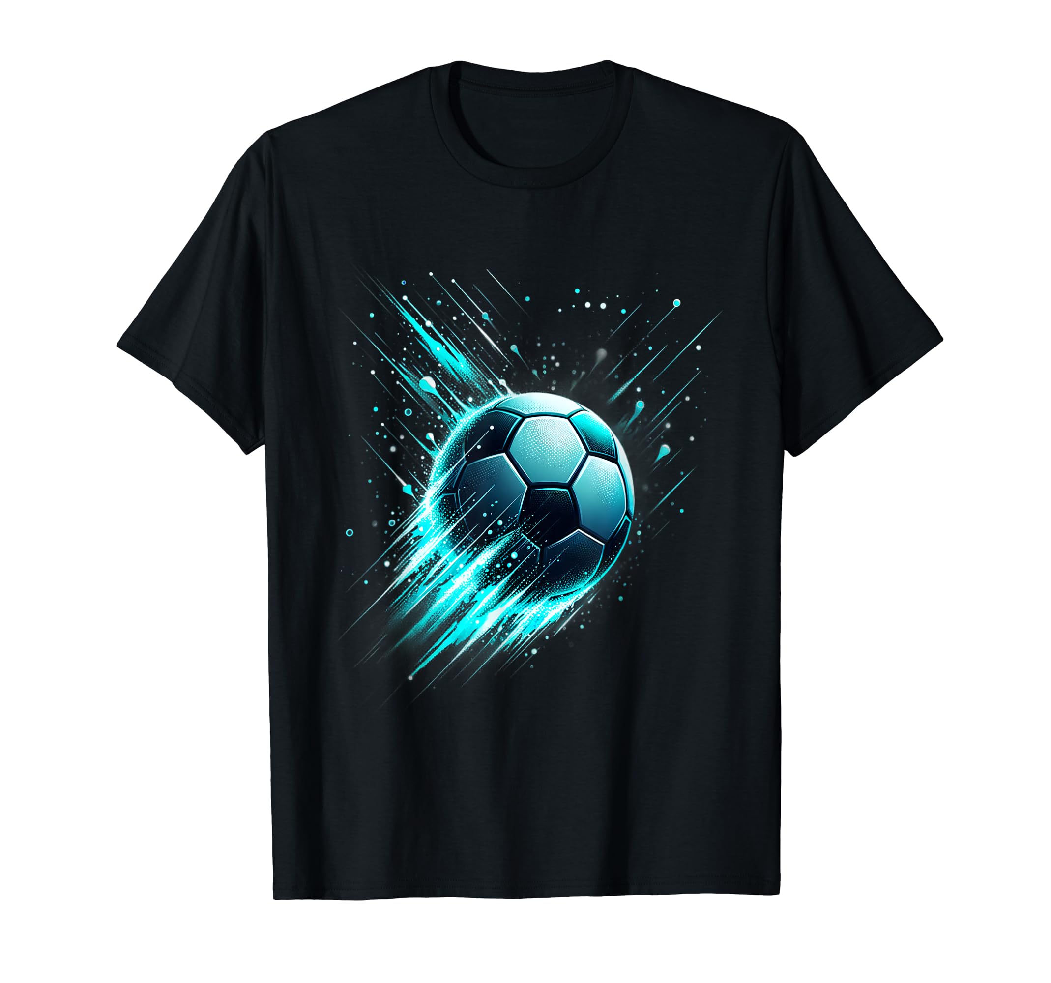Soccer Ball Splash Dynamic Athlete T-Shirt - Unique Graphic Unisex - T-Shirt, Sweatshirt, Hoodie