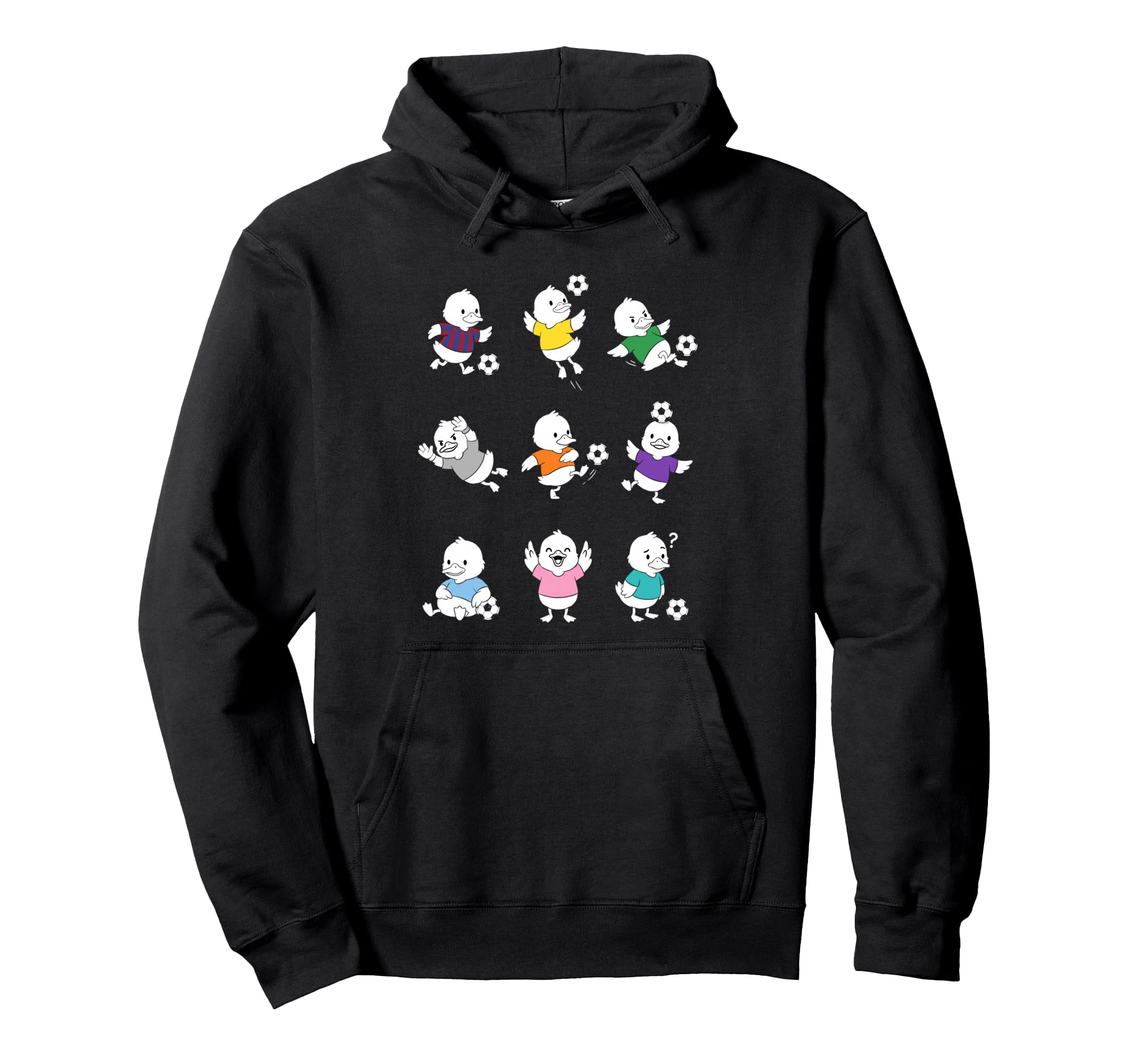 Soccer Duck Cartoon Funny Football Animal Hoodie - Minimalist Print Unisex - T-Shirt, Sweatshirt, Hoodie