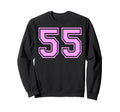 55 Number Fifty Five Sports Sweatshirt - Aesthetic Graphic for Adults - T-Shirt, Sweatshirt, Hoodie