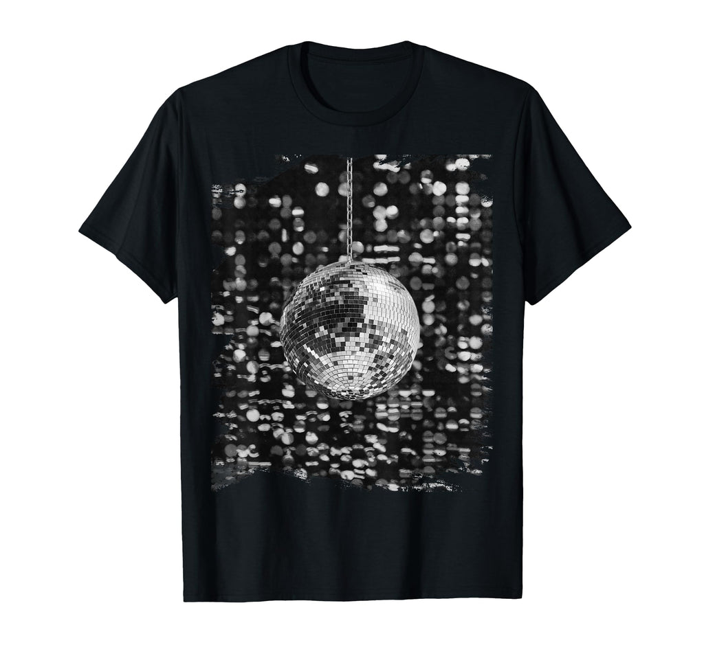 Black And White Disco Ball Club T-Shirt - Casual Everyday Wear for Adults - T-Shirt, Sweatshirt, Hoodie