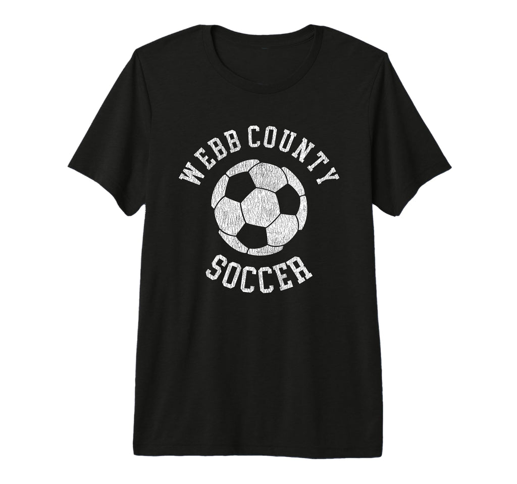 Webb County Soccer Distressed 90S Tri T-Shirt - Graphic Print for Adults - T-Shirt, Sweatshirt, Hoodie