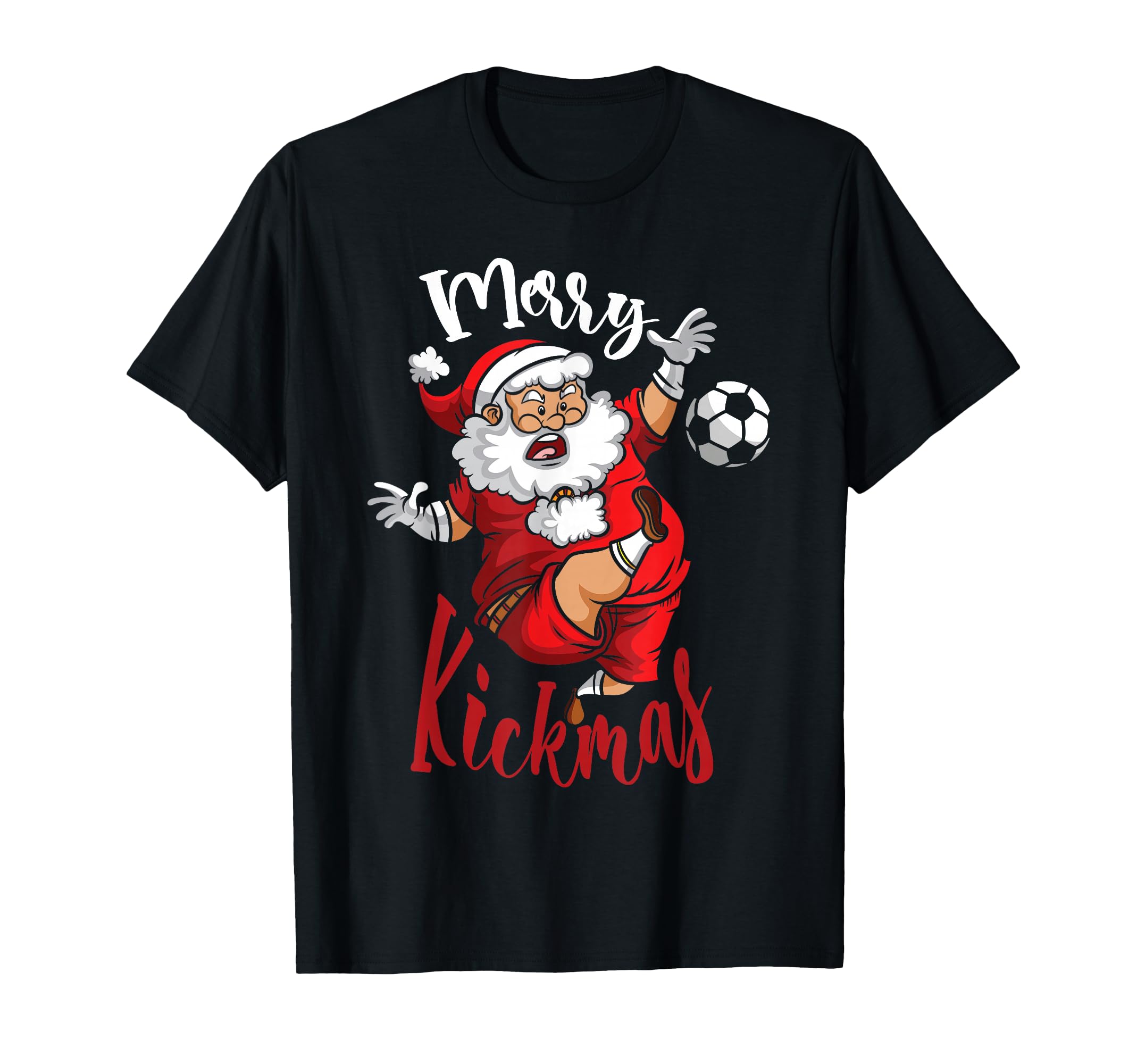 Merry Kickmas Holiday Season Soccer T-Shirt - Aesthetic Graphic Unisex - T-Shirt, Sweatshirt, Hoodie