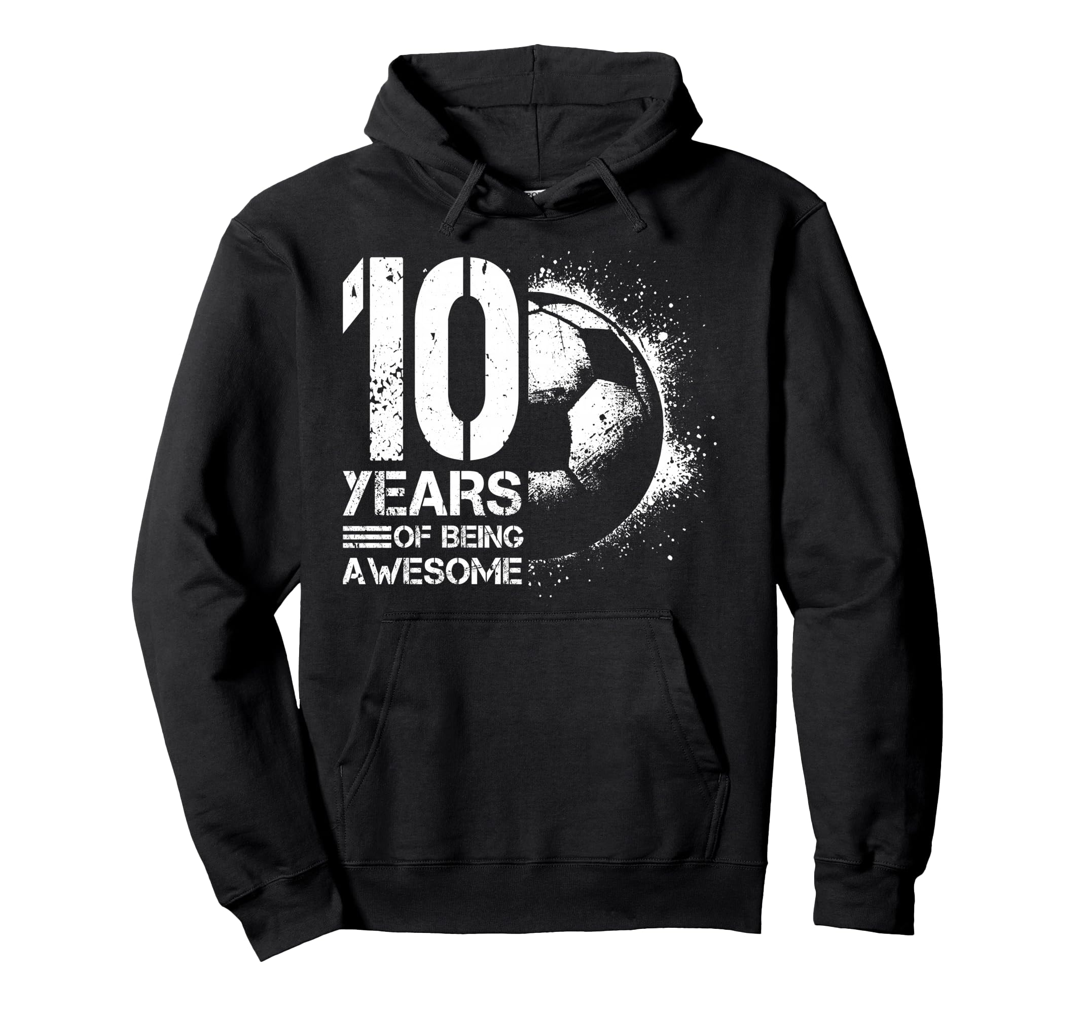 10Th Birthday Soccer Player Football 10 Hoodie - Unique Graphic Men Women - T-Shirt, Sweatshirt, Hoodie