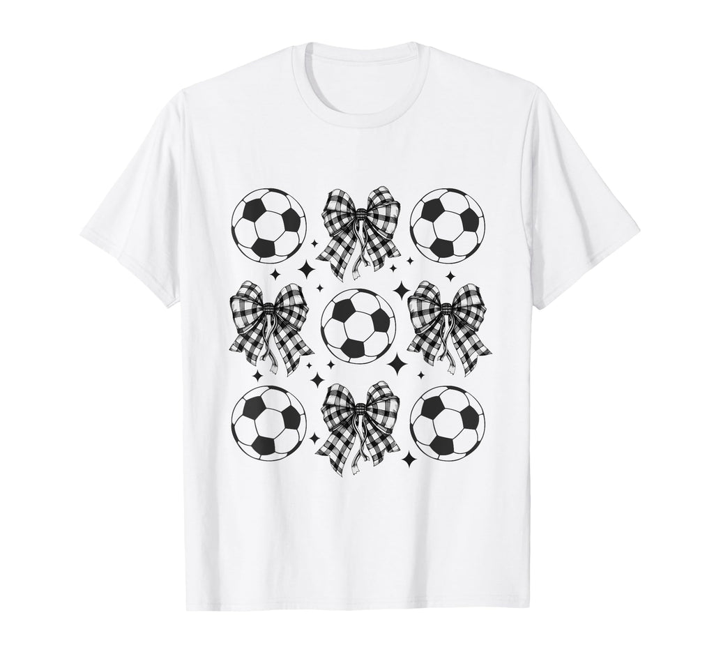 Soccer Ball Coquette Bow Soccer Ball T-Shirt - Custom Art Print Unisex - T-Shirt, Sweatshirt, Hoodie