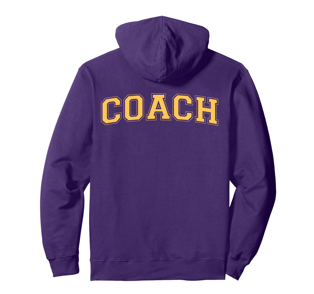 Coach Sports Trainer Yellow Back Hoodie - Custom Art Print for Adults - T-Shirt, Sweatshirt, Hoodie