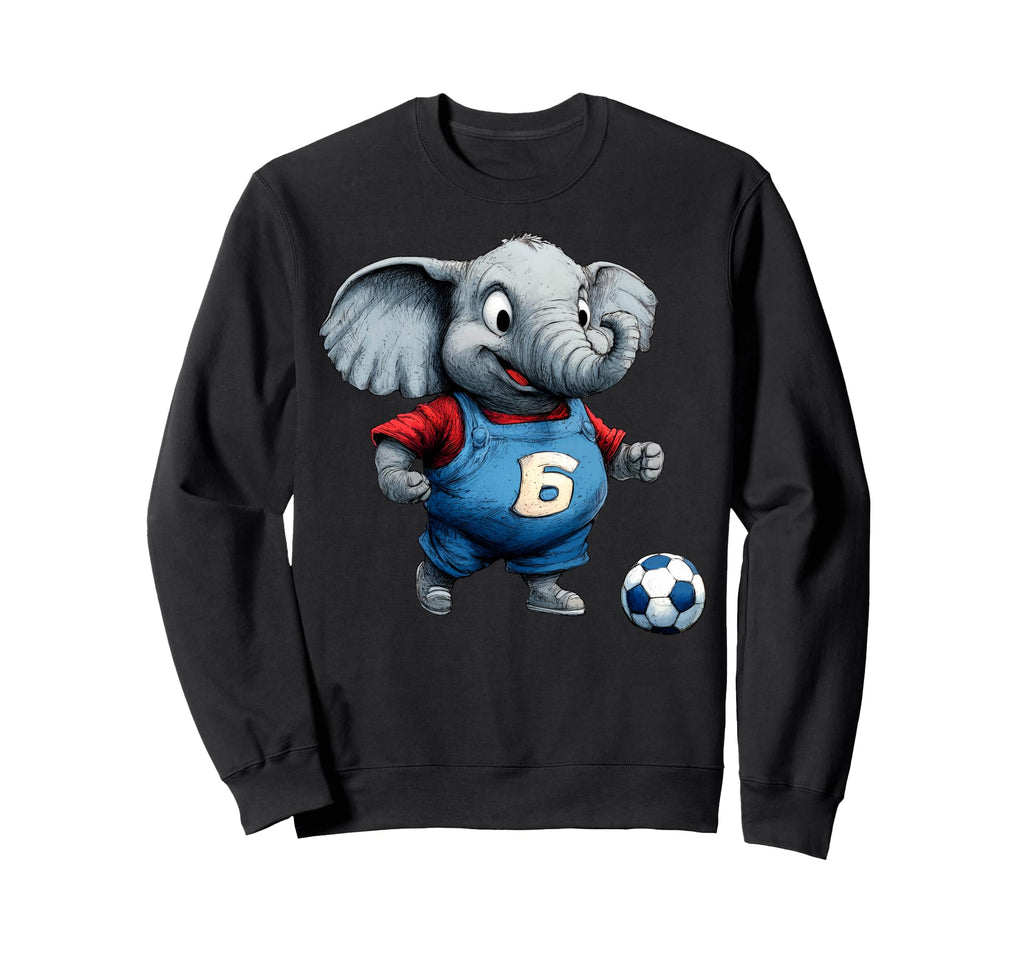 Footballer Elephant Sweatshirt - Trendy Graphic Men Women - T-Shirt, Sweatshirt, Hoodie