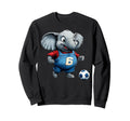 Footballer Elephant Sweatshirt - Trendy Graphic Men Women - T-Shirt, Sweatshirt, Hoodie