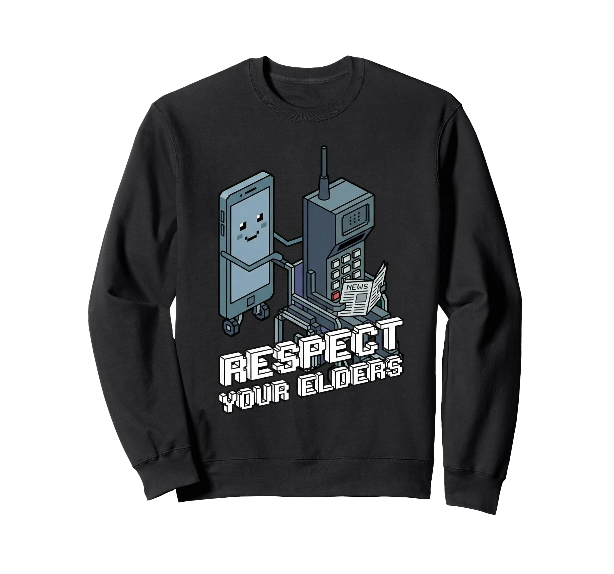 Respect Your Elders 80S Gaming Sweatshirt - Custom Art Print Unisex - T-Shirt, Sweatshirt, Hoodie