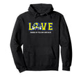 Soccer Ball Yellow And Blue Cartoon Hoodie - Novelty Apparel for Adults - T-Shirt, Sweatshirt, Hoodie
