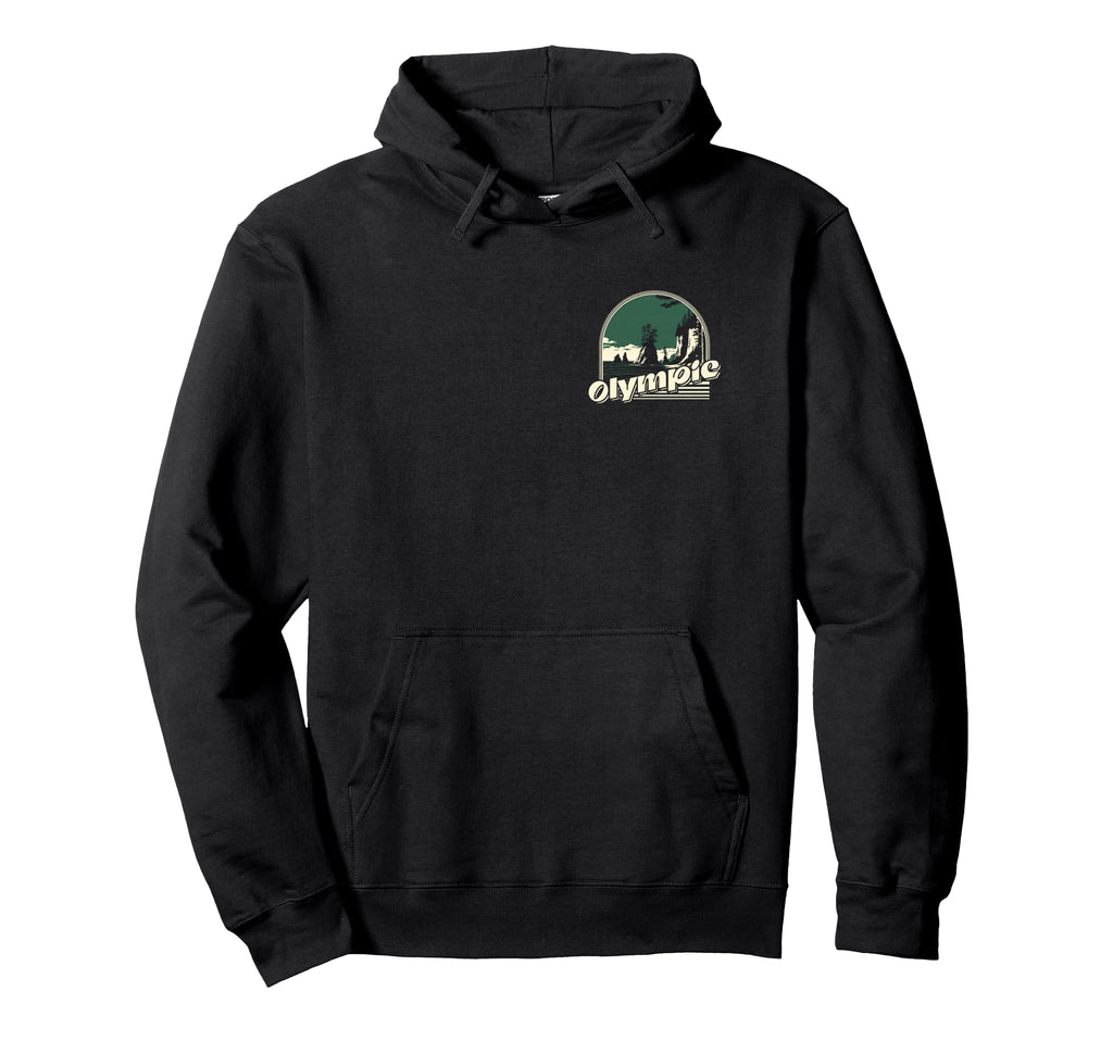 Olympic National Park Front And Back Hoodie - Graphic Print for Adults - T-Shirt, Sweatshirt, Hoodie