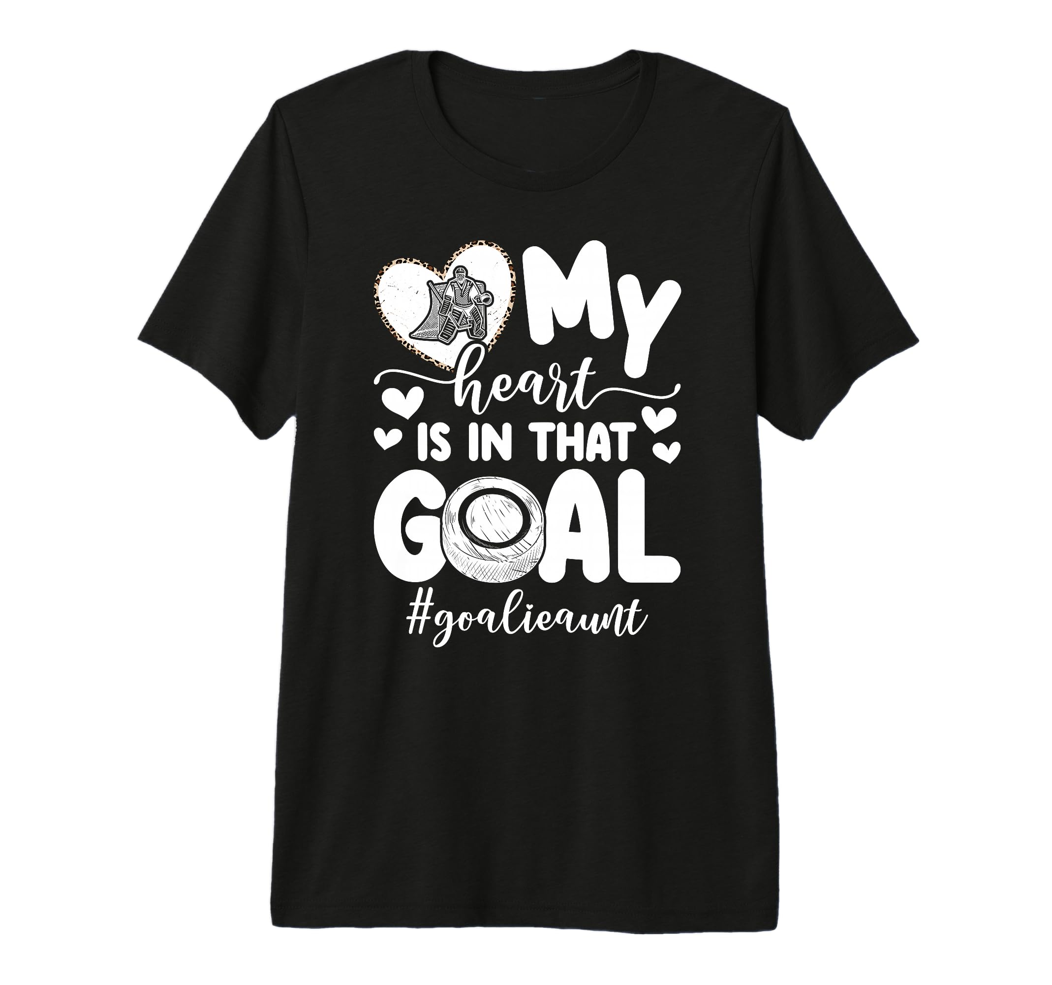 Proud Ice Hockey Goalie Aunt T-Shirt - Casual Everyday Wear for Adults - T-Shirt, Sweatshirt, Hoodie