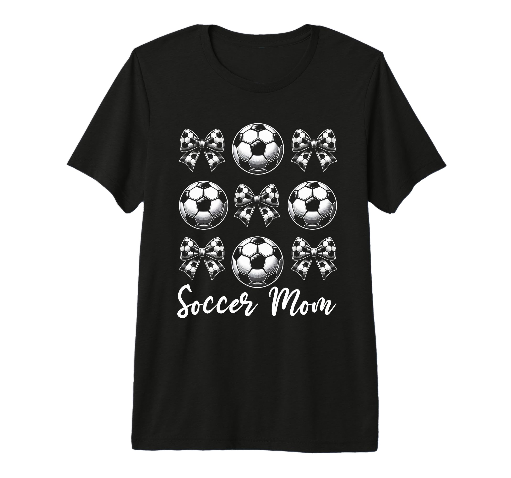 Soccer Mom Bow Soccer Mama T-Shirt - Casual Everyday Wear Men Women - T-Shirt, Sweatshirt, Hoodie